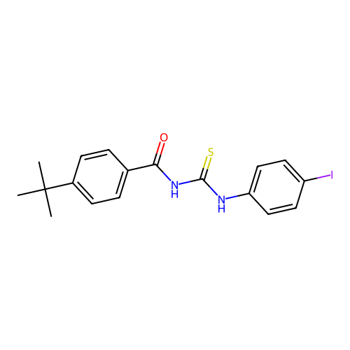 4-tert-butyl-N-[(4-iodophenyl)carbamothioyl]benzamide structure