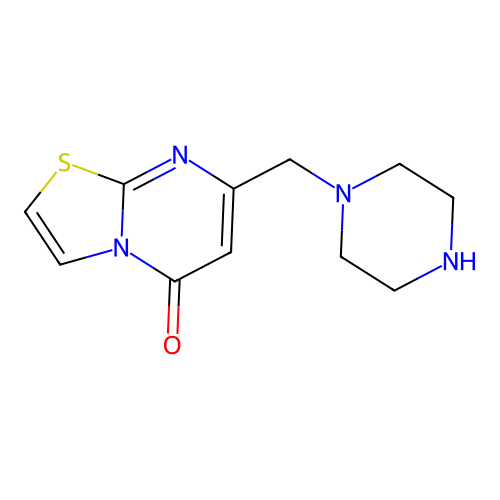 7-(piperazin-1-ylmethyl)-5H-[1,3]thiazolo[3,2-a]pyrimidin-5-one structure