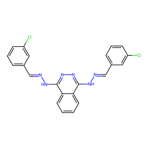 1-N,4-N-bis[(E)-(3-chlorophenyl)methylideneamino]phthalazine-1,4-diamine structure