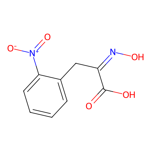 (2Z)-2-hydroxyimino-3-(2-nitrophenyl)propanoic acid structure