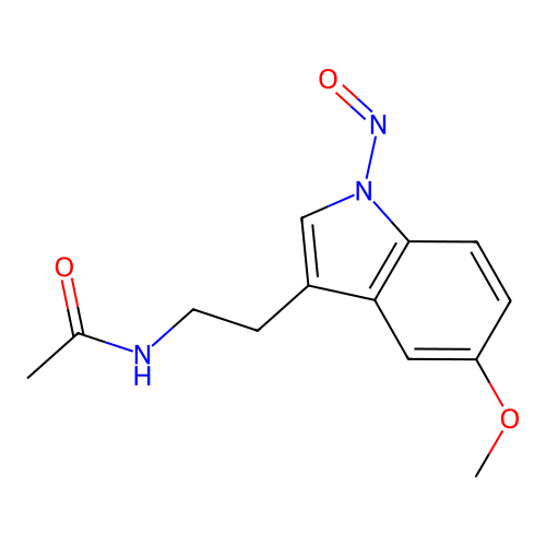 Acetamide, N-[2-(5-methoxy-1-nitroso-1H-indol-3-yl)ethyl]- structure
