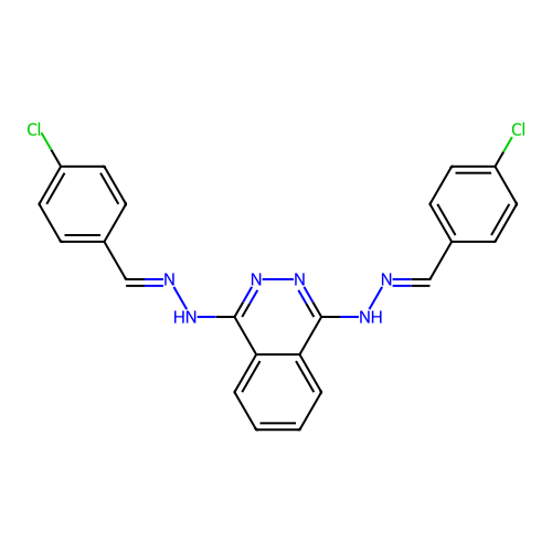 1,4-Bis(2-(4-chlorobenzylidene)hydrazinyl)phthalazine structure
