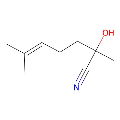 2-Hydroxy-2,6-dimethylhept-5-enenitrile structure