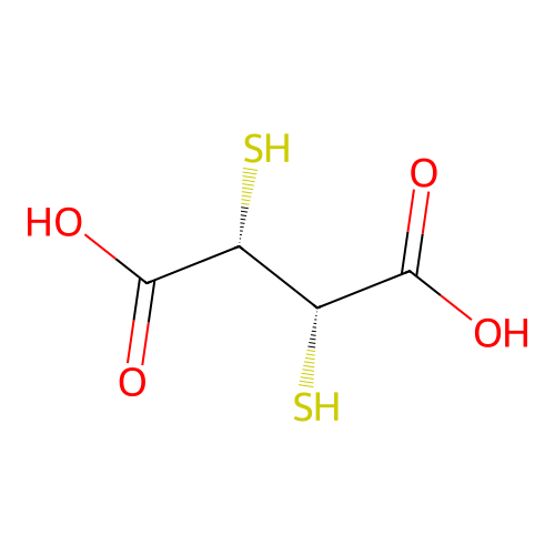 (2S,3S)-2,3-bis(sulfanyl)butanedioic acid structure