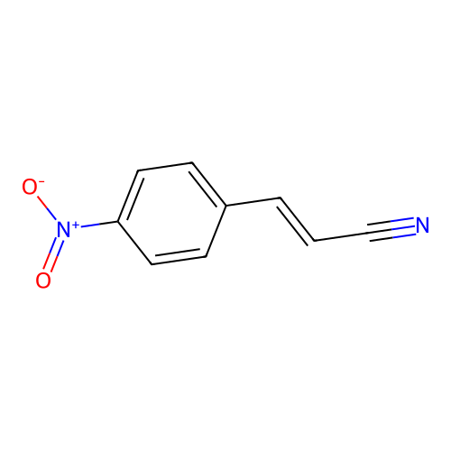 Cinnamonitrile, p-nitro- structure