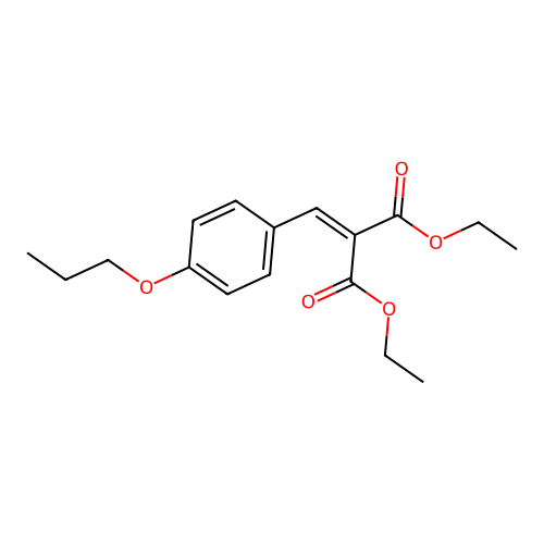 Diethyl (4-propoxybenzylidene)propanedioate structure