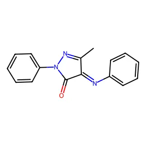 2-Pyrazolin-5-one, 3-methyl-1-phenyl-4-(phenylimino)- structure