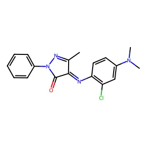 2-Pyrazolin-5-one, 4-[[2-chloro-4-(dimethylamino)phenyl]imino]-3-methyl-1-phenyl- structure