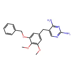 5-[(3-Benzyloxy-4,5-dimethoxy-phenyl)methyl]pyrimidine-2,4-diamine structure