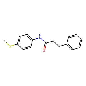 4'-(Methylthio)-3-phenylpropionanilide structure
