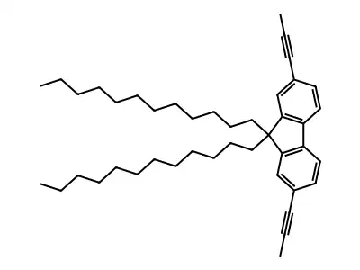 9,9-Didodecyl-2,7-bis(prop-1-ynyl)fluorene structure