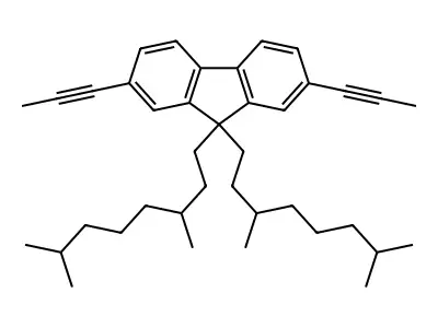9,9-Bis(3,7-dimethyloctyl)-2,7-bis(prop-1-ynyl)fluorene structure