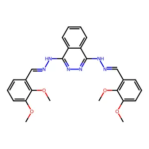 1-N,4-N-bis[(2,3-dimethoxyphenyl)methylideneamino]phthalazine-1,4-diamine structure