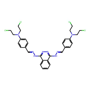 Benzaldehyde,p-[bis(2-chloroethyl)amino]-, 1,4-phthalazinediyldihydrazone (8ci) structure