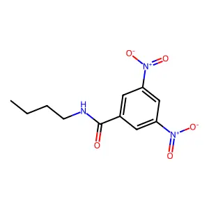 N-butyl-3,5-dinitrobenzamide structure