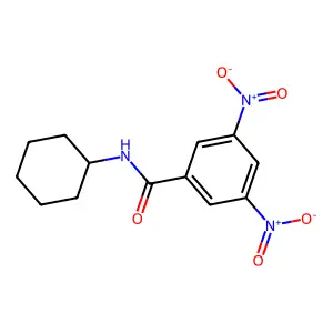 N-cyclohexyl-3,5-dinitrobenzamide structure