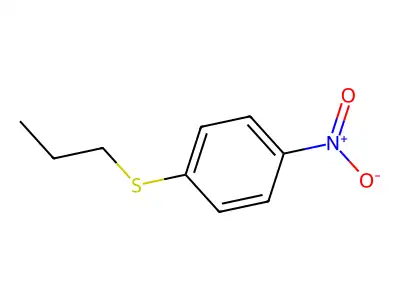Benzene, 1-nitro-4-(propylthio)- structure