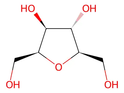 2,5-anhydro-D-glucitol structure