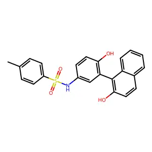 N-(4-hydroxy-3-(2-hydroxynaphthalen-1-yl)phenyl)-4-methylbenzenesulfonamide structure