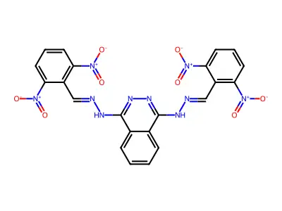 1-N,4-N-bis[(2,6-dinitrophenyl)methylideneamino]phthalazine-1,4-diamine structure
