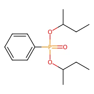 Phosphonic acid, P-phenyl-, bis(1-methylpropyl) ester structure