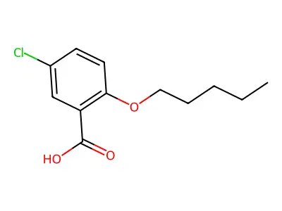 5-Chloro-2-(pentyloxy)benzoic acid structure