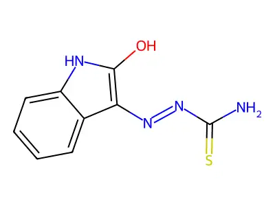 Hydrazinecarbothioamide, 2-(1,2-dihydro-2-oxo-3H-indol-3-ylidene)- structure