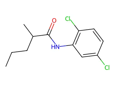 N-(2,5-dichlorophenyl)-2-methylpentanamide structure
