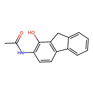 1-Hydroxy-2-acetamidofluorene structure