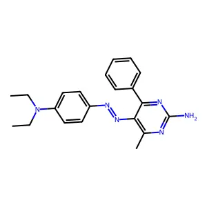 5-[[4-(Diethylamino)phenyl]diazenyl]-4-methyl-6-phenylpyrimidin-2-amine structure