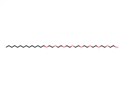 Octaethylene glycol monotetradecyl ether structure