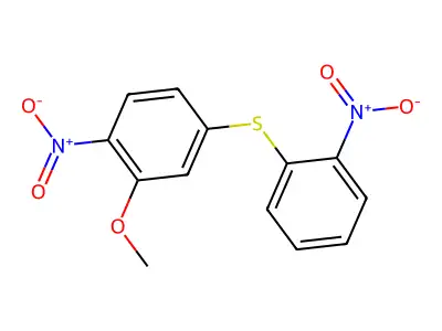 2-Methoxy-1-nitro-4-(2-nitrophenylthio)benzene structure