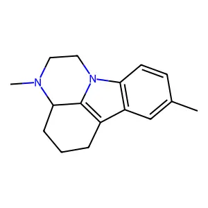 3,8-Dimethyl-2,3,3a,4,5,6-hexahydro-1h-pyrazino[3,2,1-jk]carbazole structure