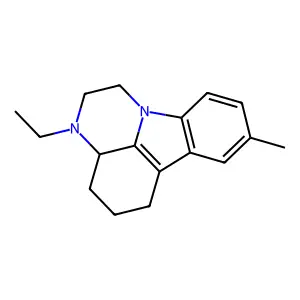 3-ethyl-8-methyl-2,3,3a,4,5,6-hexahydro-1H-pyrazino[3,2,1-jk]carbazole structure