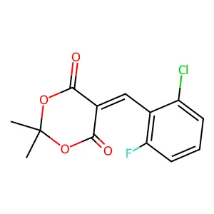 5-[(2-Chloro-6-fluorophenyl)methylidene]-2,2-dimethyl-1,3-dioxane-4,6-dione structure