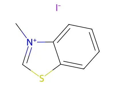 Benzothiazolium, 3-methyl-, iodide (1:1) structure