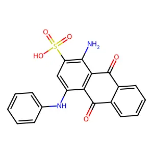 1-Amino-9,10-dihydro-9,10-dioxo-4-(phenylamino)-2-anthracenesulfonic acid structure