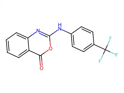 2-[4-(trifluoromethyl)anilino]-4H-3,1-benzoxazin-4-one structure