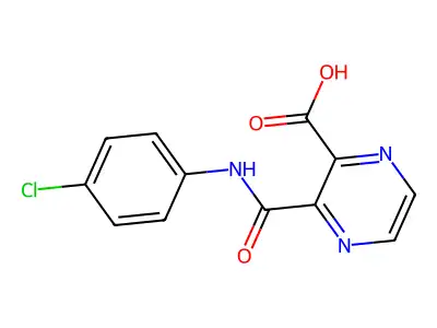 3-[(4-Chlorophenyl)carbamoyl]pyrazine-2-carboxylic acid structure