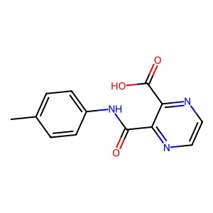 3-(((4-Methylphenyl)amino)carbonyl)-2-pyrazinecarboxylic acid structure