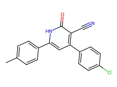 4-(4-Chlorophenyl)-6-(4-methylphenyl)-2-oxo-1,2-dihydro-3-pyridinecarbonitrile structure