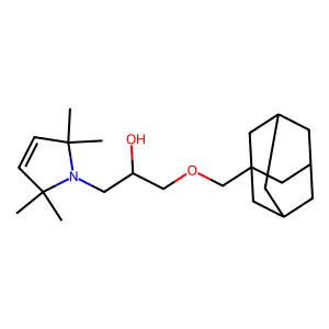 2-Propanol, 1-(1-adamantylmethoxy)-3-(2,2,5,5-tetramethyl-3-pyrrolin-1-yl)- structure