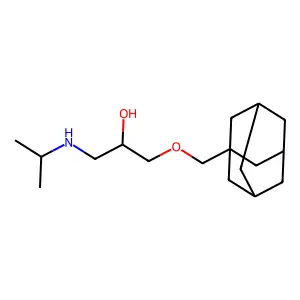 2-Propanol, 1-(1-adamantylmethoxy)-3-isopropylamino- structure