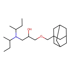 2-Propanol, 1-(1-adamantylmethoxy)-3-(di-2-butylamino)- structure