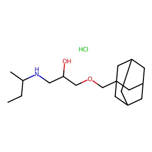 2-Propanol, 1-(1-adamantylmethoxy)-3-(2-butylamino)-, hydrochloride structure