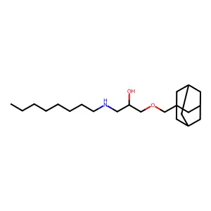 2-Propanol, 1-(1-adamantylmethoxy)-3-octylamino- structure