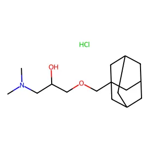 2-Propanol, 1-(1-adamantylmethoxy)-3-dimethylamino-, hydrochloride structure