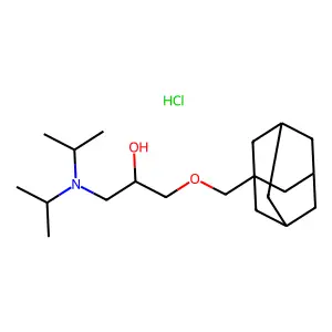 2-Propanol, 1-(1-adamantylmethoxy)-3-diisopropylamino-, hydrochloride structure