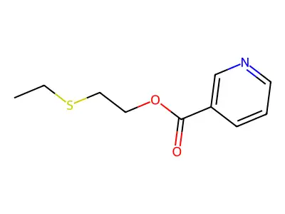 烟酸2-(乙硫基)乙酯 structure