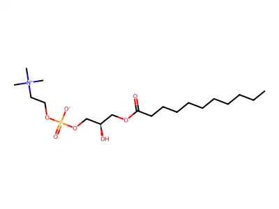 1-Lauroyl-2-hydroxy-sn-glycero-3-phosphocholine structure